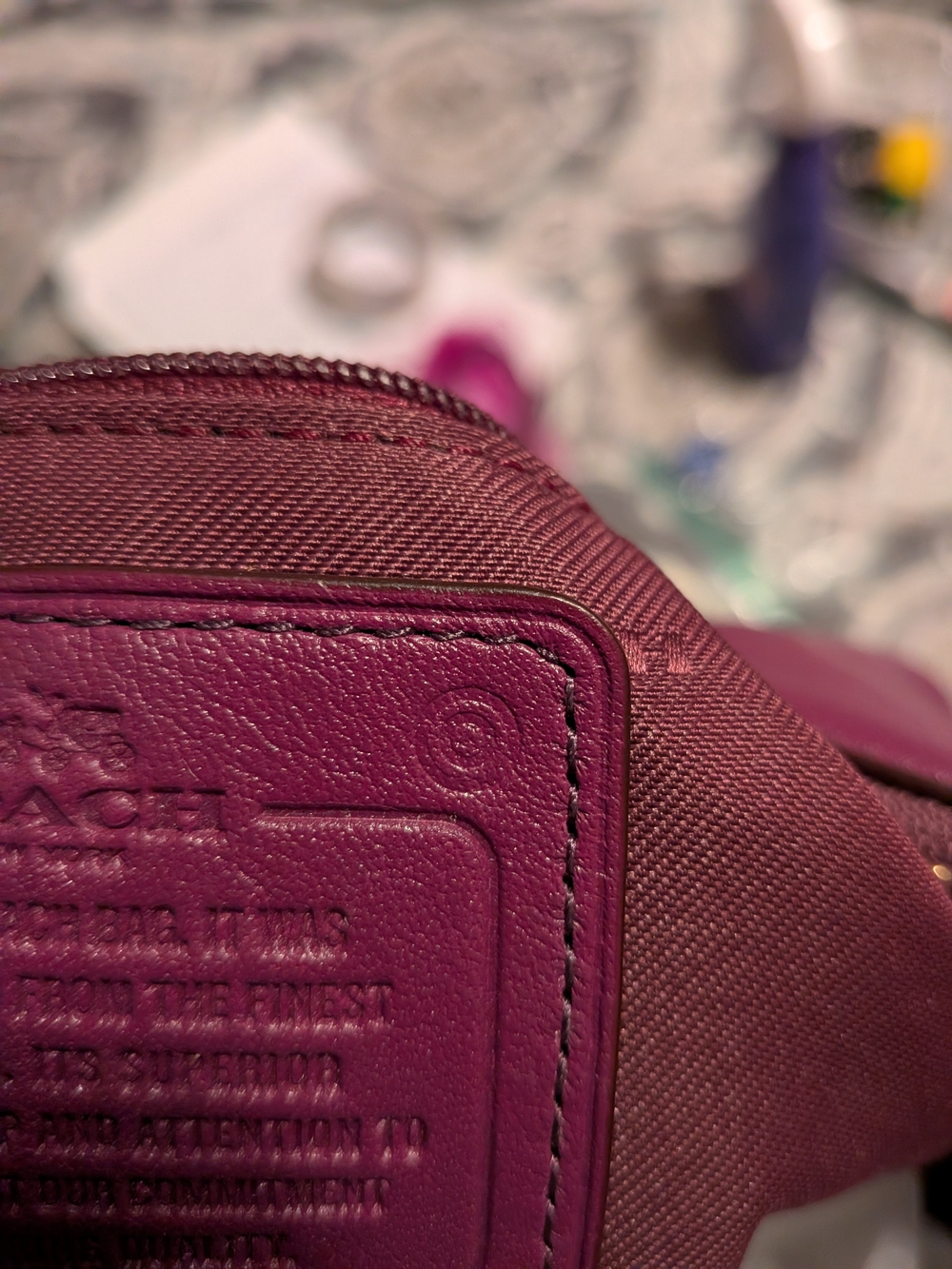 Coach Chelsea Plum Leather Shoulder Bag with Gold Hardware - Picture 4 of 9